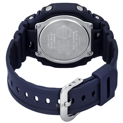 Montre homme Casio G-Shock GA-2100AS-2A, analogique, numérique, bracelet en résine biosourcée, cadran bleu, quartz, 200 m