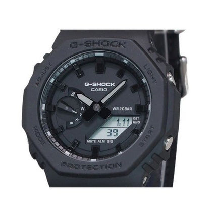Montre pour homme Casio G-Shock analogique numérique avec bracelet en tissu écologique et cadran noir à quartz GA-2100BCE-1A 200