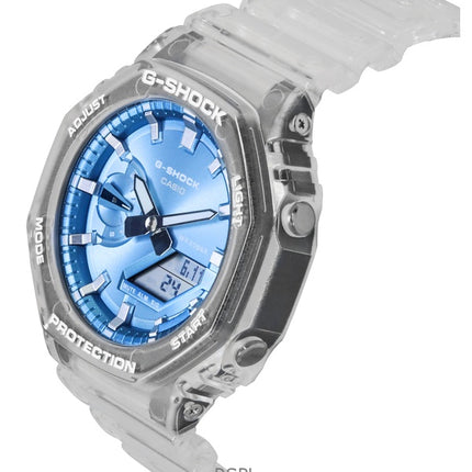 Montre Casio G-Shock analogique numérique, bracelet en résine, cadran bleu, quartz, GA-2100BM-7A2, 200 m, unisexe