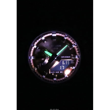 Montre Casio G-Shock analogique numérique, bracelet en résine, cadran bronze, quartz, GA-2100BM-7A5, 200 m, unisexe