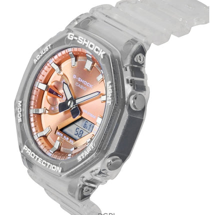 Montre Casio G-Shock analogique numérique, bracelet en résine, cadran bronze, quartz, GA-2100BM-7A5, 200 m, unisexe