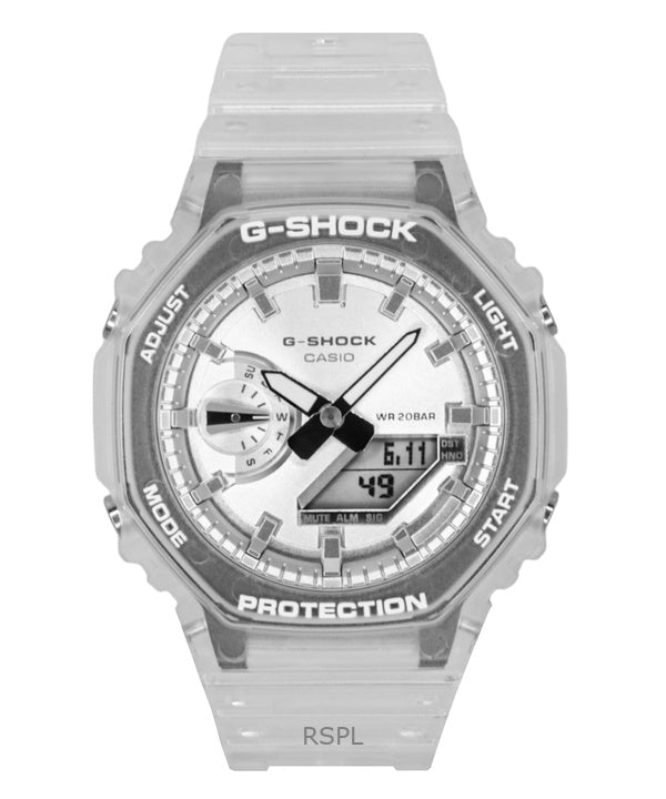 Montre Casio G-Shock analogique numérique, bracelet en résine, cadran gris, quartz, GA-2100BM-7A8, 200 m, unisexe