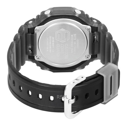 Montre Casio G-Shock analogique numérique à quartz pour homme, bracelet en résine, cadran bleu, GA-2100FLS-8A2, 200 m