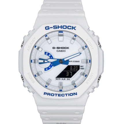 Montre Casio G-Shock analogique numérique à quartz pour homme, bracelet en résine, cadran blanc, GA-2100HDS-7A1, 200 m