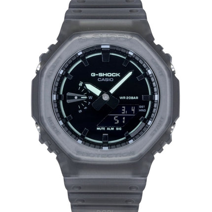 Montre homme Casio G-Shock GA-2100K-1A, analogique-numérique, bracelet en résine, cadran noir, mouvement à quartz, étanche à 200 m.