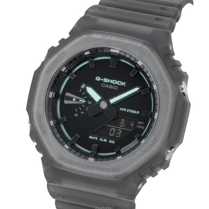 Montre homme Casio G-Shock GA-2100K-1A, analogique-numérique, bracelet en résine, cadran noir, mouvement à quartz, étanche à 200 m.