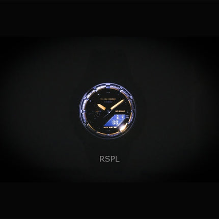 Montre homme Casio G-Shock GA-2100K-2A, analogique-numérique, bracelet en résine, cadran noir, mouvement à quartz, étanche à 200 m.