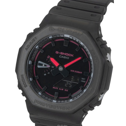 Montre homme Casio G-Shock analogique-numérique, bracelet en résine, cadran noir, mouvement à quartz GA-2100K-5A, étanche à 200 m
