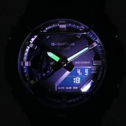 Montre pour homme Casio ton sur ton G-Shock analogique numérique cadran chromatique bleu Quartz GA-2100PT-2A GA2100PT-2 200M