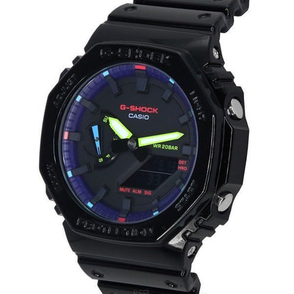 Casio G-Shock Virtual Rainbow Analog Digital Quartz GA-2100RGB-1A GA2100RGB-1 200M Montre Homme