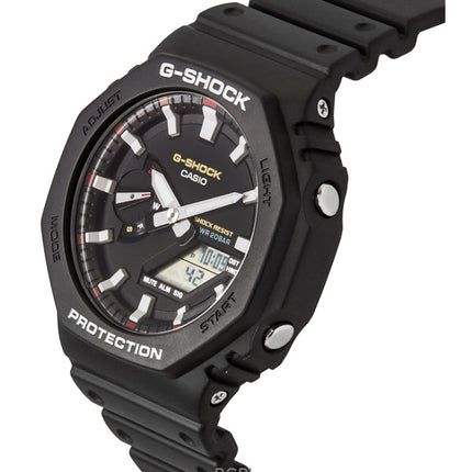 Montre Casio G-Shock analogique numérique pour homme, bracelet en résine biosourcée, cadran noir, quartz, GA-2100RL-1A, 200 m