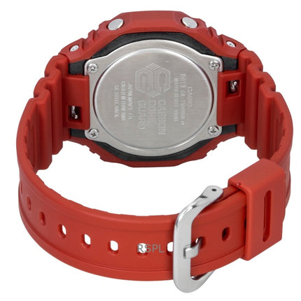 Montre homme Casio G-Shock GA-2100RRB-4A, analogique-numérique, bracelet en résine biosourcée rouge, mouvement à quartz, étanche à 200 m.
