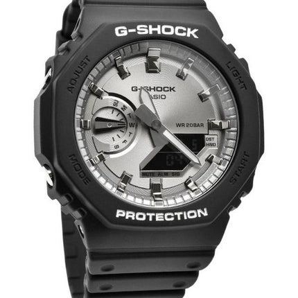 Casio G-Shock analogique numérique couleur noir et argent bracelet en résine Quartz GA-2100SB-1A 200M montre pour hommes