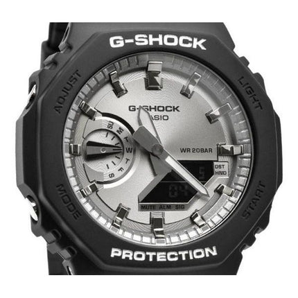Casio G-Shock analogique numérique couleur noir et argent bracelet en résine Quartz GA-2100SB-1A 200M montre pour hommes