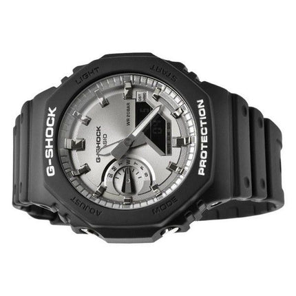 Casio G-Shock analogique numérique couleur noir et argent bracelet en résine Quartz GA-2100SB-1A 200M montre pour hommes