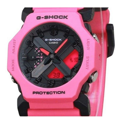Montre pour homme Casio G-Shock analogique numérique bracelet en résine violette cadran noir Quartz GA-2300-4A 200M