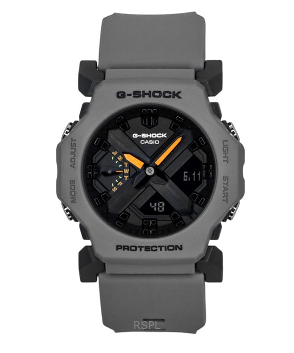 Montre unisexe Casio G-Shock analogique numérique avec bracelet en résine et cadran gris, quartz GA-2300-8A, 200 m