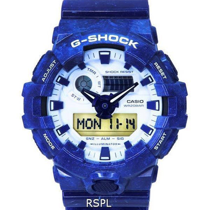 Casio G-Shock Porcelaine Analogique Numérique Quartz GA-700BWP-2A GA700BWP-2 200M Montre Homme