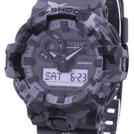 Montre Casio Illuminator G-Shock résistant aux chocs analogique numérique GA-700CM-8 a GA700CM8A masculine
