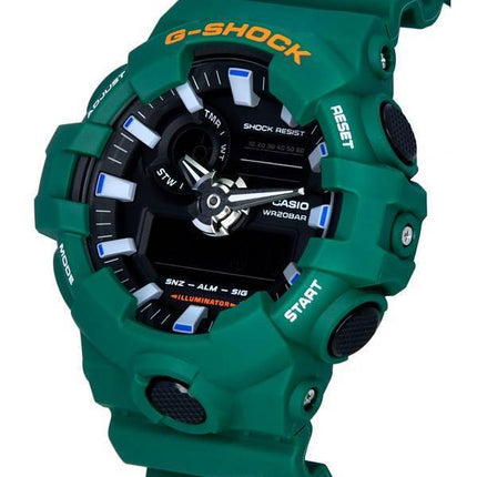Montre pour homme Casio G-Shock couleurs vives populaires vert analogique numérique Quartz GA-700SC-3A GA700SC-3 200M