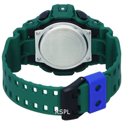 Montre pour homme Casio G-Shock couleurs vives populaires vert analogique numérique Quartz GA-700SC-3A GA700SC-3 200M