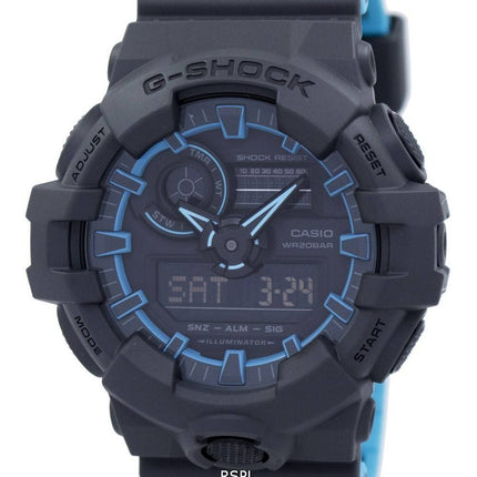 Montre Casio G-Shock illuminateur résistant aux chocs GA700SE de GA-700SE-1 a 2-1 a 2 masculine