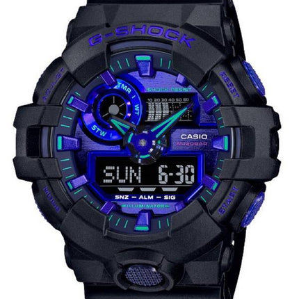 Montre pour homme Casio G-Shock Virtual Analog Digital Quartz GA-700VB-1A GA700VB-1 200M