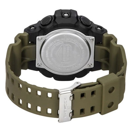 Montre analogique numérique Casio G-Shock à quartz avec bracelet en résine et cadran noir GA-710TU-1A3 200M pour homme