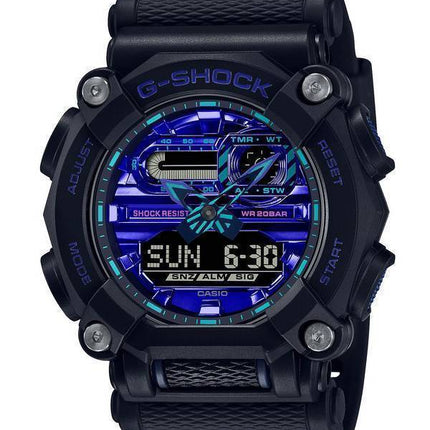 Montre pour homme Casio G-Shock Virtual Analog Digital Quartz GA-900VB-1A GA900VB-1 200M