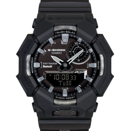 Montre homme Casio G-Shock analogique-numérique avec connexion smartphone, boîtier en résine biosourcée, cadran noir, solaire GA-B010-1A1, étanche à 200 m