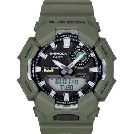 Montre homme Casio G-Shock analogique-numérique avec connexion smartphone, boîtier en résine biosourcée, cadran noir, solaire GA-B010-3A, étanche à 200 m