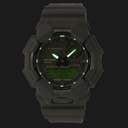 Montre homme Casio G-Shock analogique-numérique avec connexion smartphone, bracelet en résine biosourcée, cadran noir, solaire GA-B010BEG-1A, étanche à 200 m