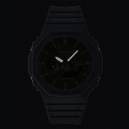 Montre homme Casio G-Shock GA-B2100-2A, analogique-numérique, bracelet en résine, cadran bleu, solaire, étanche à 200 m, avec fonction Smartphone Link.