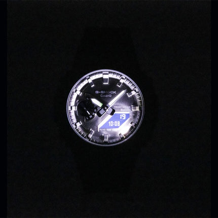 Montre homme Casio G-Shock GA-B2100-2A, analogique-numérique, bracelet en résine, cadran bleu, solaire, étanche à 200 m, avec fonction Smartphone Link.