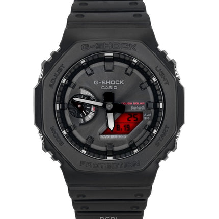 Montre homme Casio G-Shock GA-B2100BBR-1A, analogique, numérique, bracelet en résine biosourcée, cadran noir, solaire, 200 m