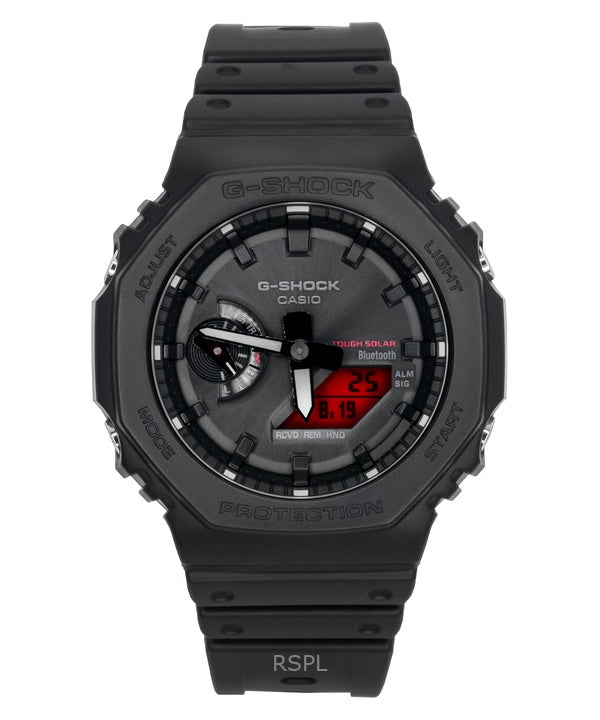 Montre homme Casio G-Shock GA-B2100BBR-1A, analogique, numérique, bracelet en résine biosourcée, cadran noir, solaire, 200 m