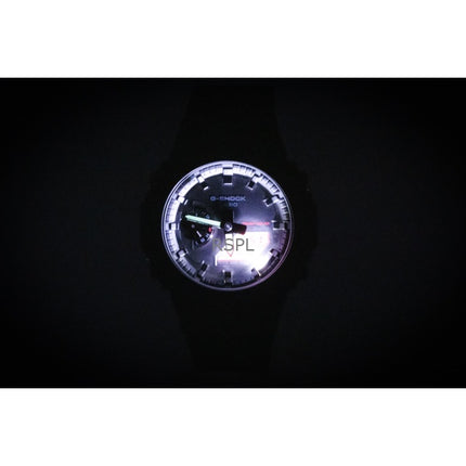 Montre homme Casio G-Shock GA-B2100BBR-1A, analogique, numérique, bracelet en résine biosourcée, cadran noir, solaire, 200 m