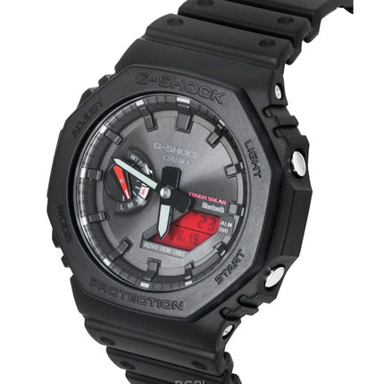 Montre homme Casio G-Shock GA-B2100BBR-1A, analogique, numérique, bracelet en résine biosourcée, cadran noir, solaire, 200 m