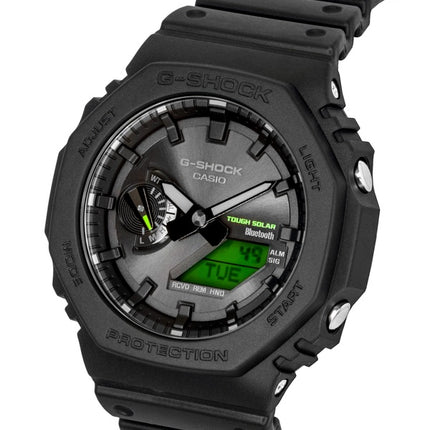 Montre homme Casio G-Shock analogique-numérique avec connexion smartphone, cadran noir, résine solaire GA-B2100BEG-1A, étanche à 200 m