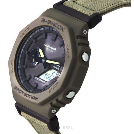 Casio G-Shock Analogique Numérique Smartphone Lien Bluetooth Cadran Bronze Robuste Solaire GA-B2100CT-5A 200M Montre Pour Homme