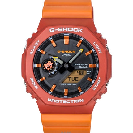 Montre homme Casio G-Shock Charles Darwin Foundation, analogique-numérique, compatible smartphone, cadran noir, solaire, GA-B2100DF-4A, étanche à 200 m