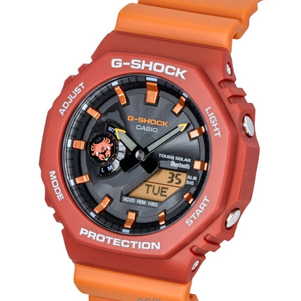 Montre homme Casio G-Shock Charles Darwin Foundation, analogique-numérique, compatible smartphone, cadran noir, solaire, GA-B2100DF-4A, étanche à 200 m