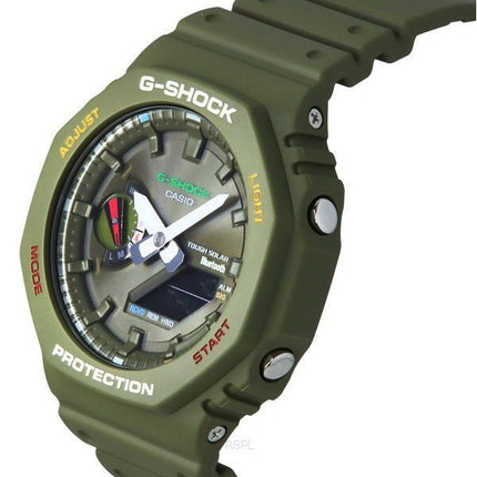 Montre pour homme Casio G-Shock analogique numérique lien Bluetooth cadran vert solaire GA-B2100FC-3A 200M