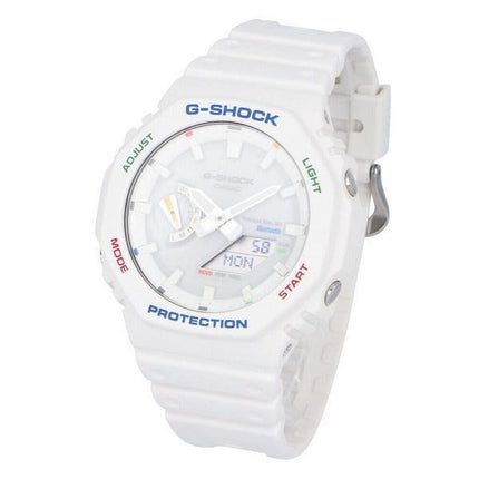 Montre pour homme Casio G-Shock analogique numérique avec bracelet en résine et cadran blanc Tough Solar GA-B2100FC-7A 200M