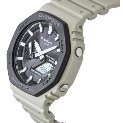 Montre homme Casio G-Shock GA-B2100LUU-5A, analogique, numérique, bracelet en résine biosourcée, cadran noir, bracelet solaire robuste, autonomie 200 m