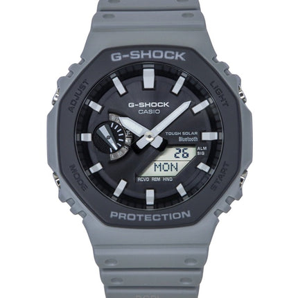 Montre homme Casio G-Shock GA-B2100LUU-8A, analogique, numérique, bracelet en résine biosourcée, cadran gris, bracelet solaire robuste, autonomie 200 m