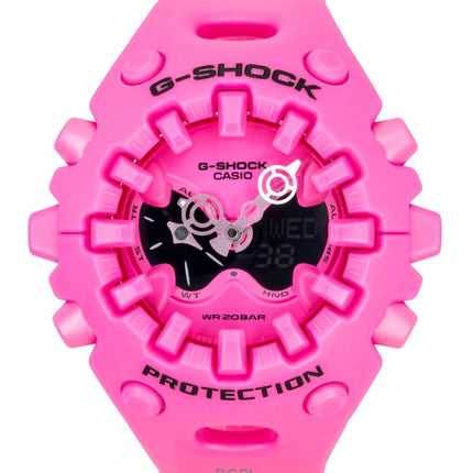 Montre homme Casio G-Shock analogique-numérique, bracelet en résine rose, cadran rose, mouvement à quartz GA-V01-4A, étanche à 200 m