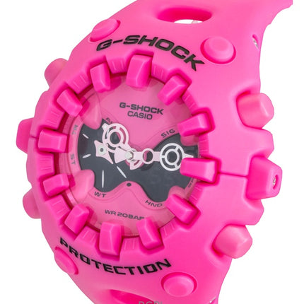 Montre homme Casio G-Shock analogique-numérique, bracelet en résine rose, cadran rose, mouvement à quartz GA-V01-4A, étanche à 200 m