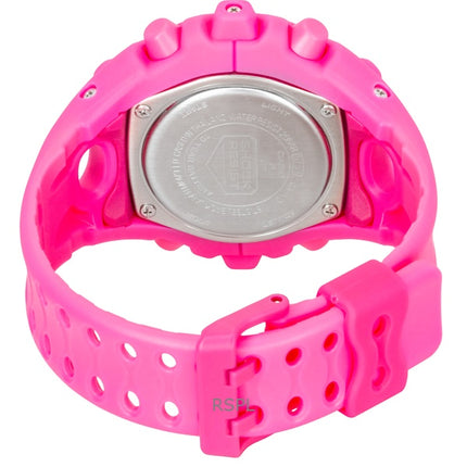 Montre homme Casio G-Shock analogique-numérique, bracelet en résine rose, cadran rose, mouvement à quartz GA-V01-4A, étanche à 200 m