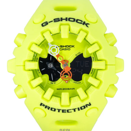 Montre unisexe Casio G-Shock analogique numérique avec bracelet en résine et cadran vert, quartz GA-V01-9A, 200 m